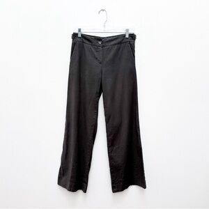 Theory Linen Blend Wide Leg Trousers